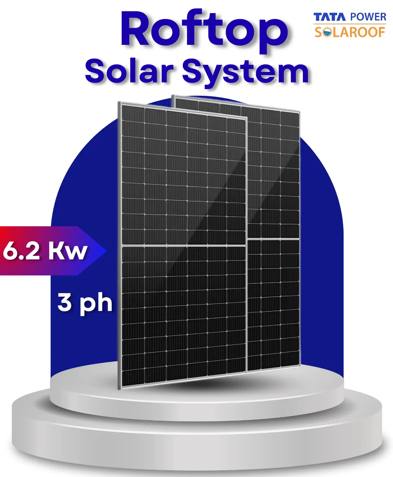 6.2 KW Rooftop solar system 3ph